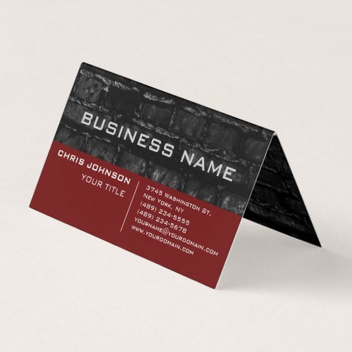 Brick Wall Red Black Contemporary Modern Business Card