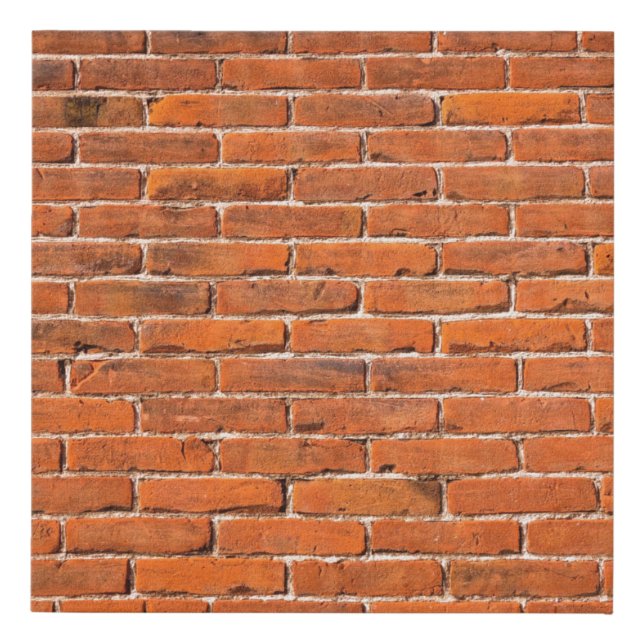 Brick wall red brick wall wall faux canvas print (Front)