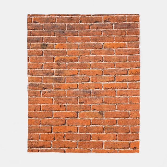 Brick wall red brick wall wall fleece blanket (Front)
