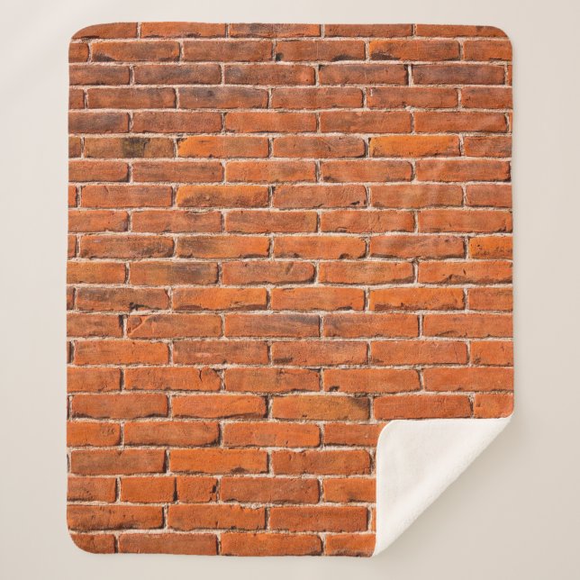 Brick wall red brick wall wall sherpa blanket (Front)