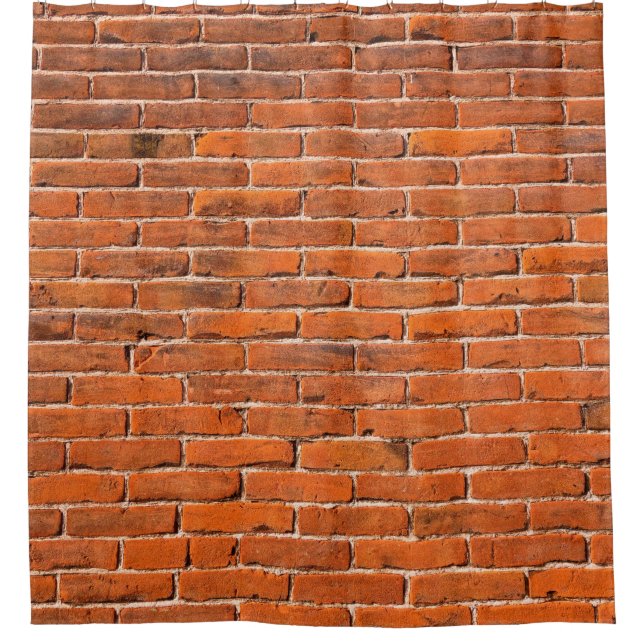 Brick wall red brick wall wall shower curtain (Front)