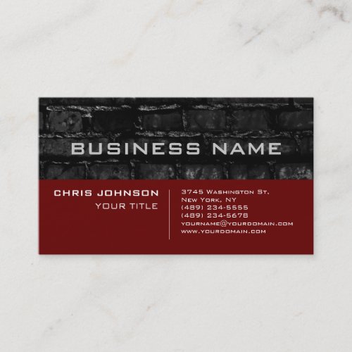 Brick Wall Red Contemporary Business Card