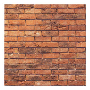 Brick wall red structure masonry faux canvas print