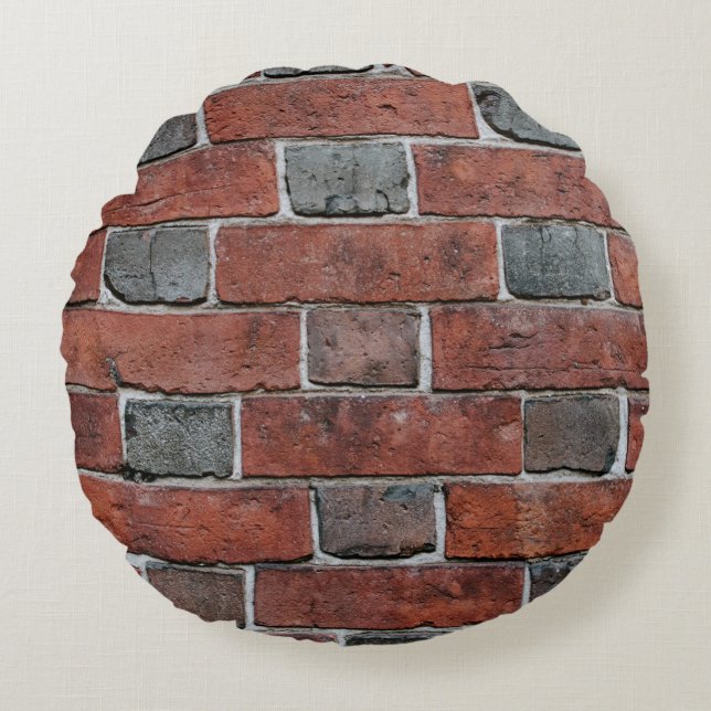 Brick wall round pillow (Front)