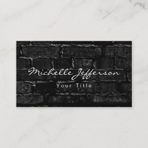 Brick Wall Script Professional Business Card