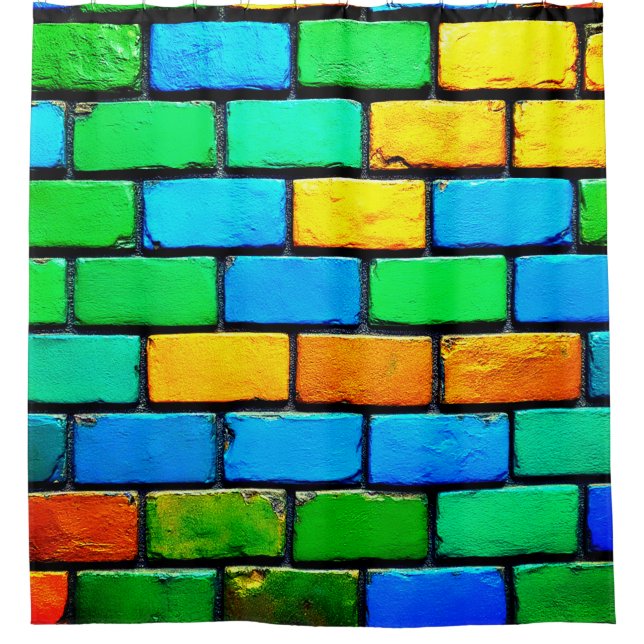 Brick Wall Shower Curtain (Front)