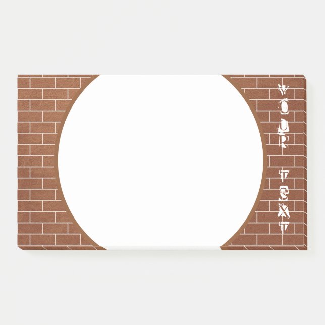 Brick Wall Sticky Notes Personalized Text Name (Front)