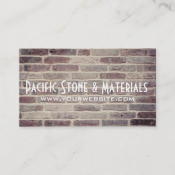 Brick Wall   Stone Company Business Card by ArtisticEye at Zazzle