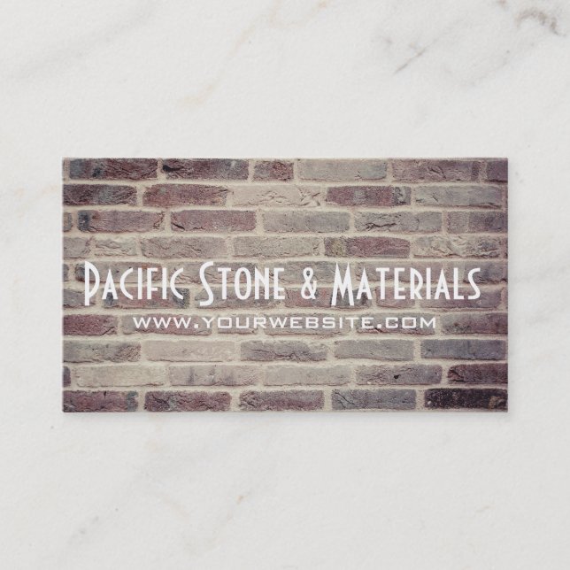 Brick Wall , Stone Company Business Card (Front)
