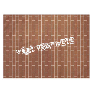 Brick Wall Tablecloth with Custom Text
