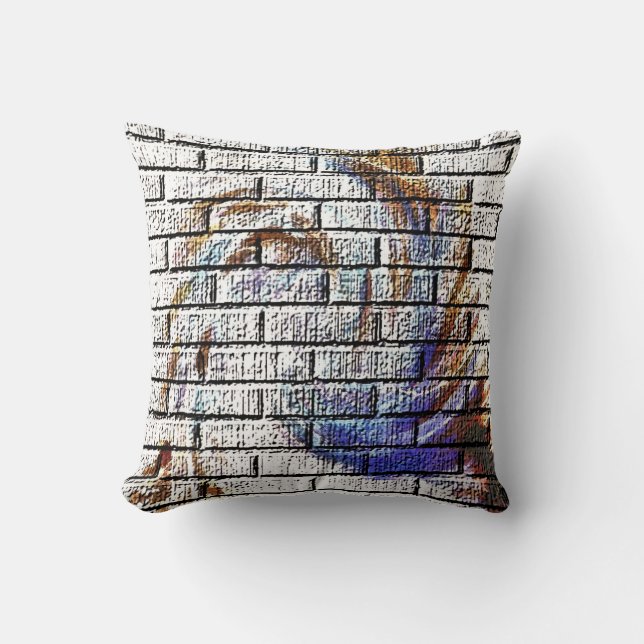 BRICK WALL THROW PILLOW (Front)