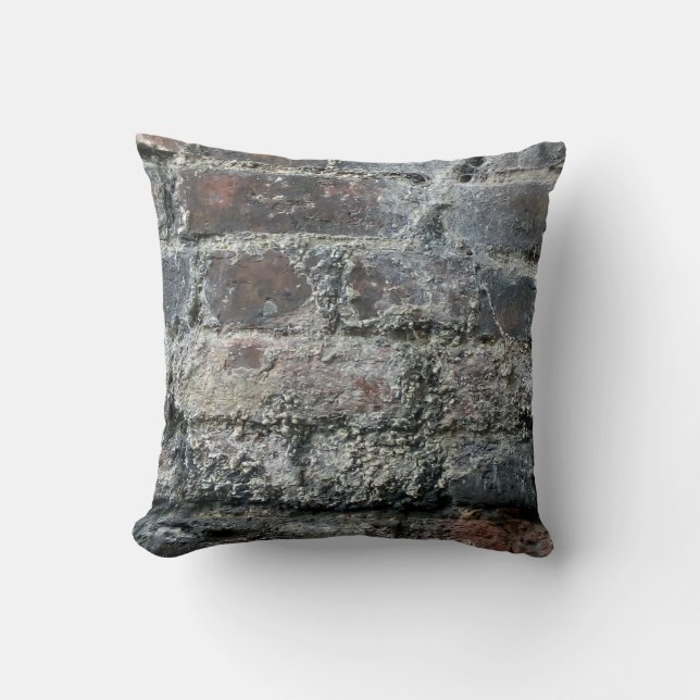 Brick Wall Throw Pillow (Front)