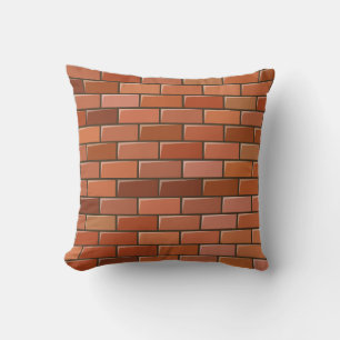 brick wall throw pillow