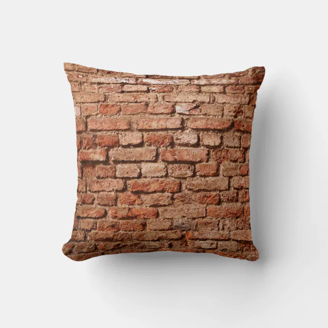 Brick wall throw pillow Zazzle