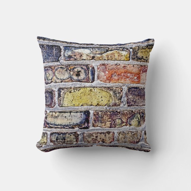 Brick Wall Throw Pillow (Front)