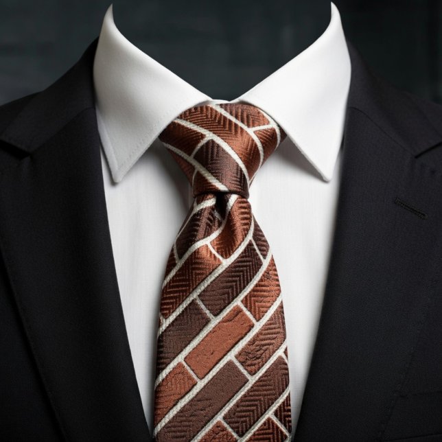 Brick Wall Urban Industrial Pattern Neck Tie (Creator Uploaded)