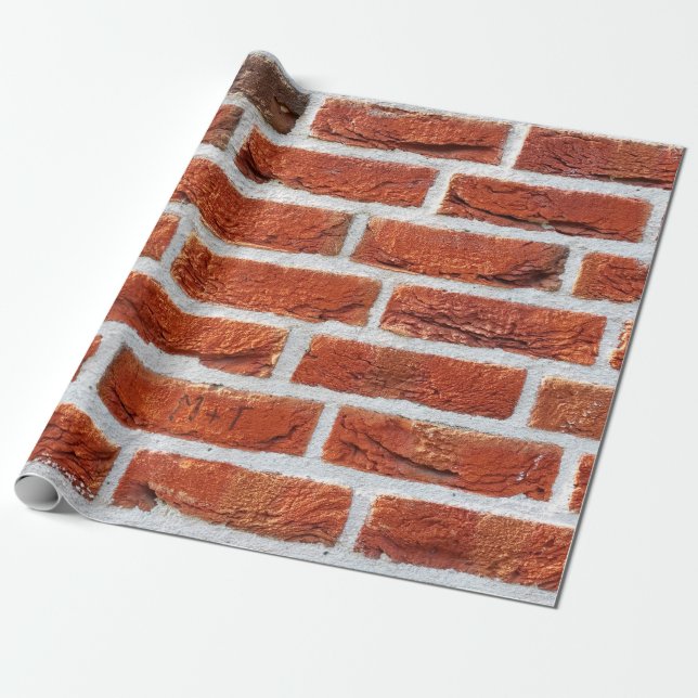 Brick wall wall background building wrapping paper (Unrolled)
