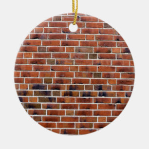 Brick wall with joints ceramic ornament