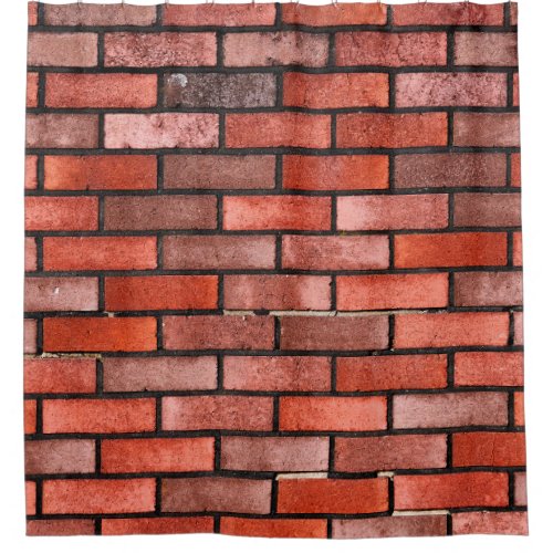Brick wall with red brick red brick background b shower curtain