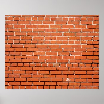 Brick Wall With Your Name On It Rectangular Poster by RossiCards at Zazzle