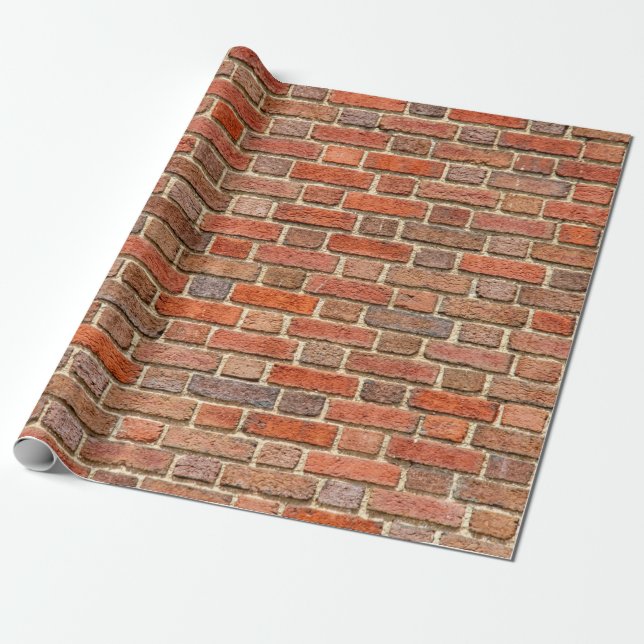 Brick Wall Wrapping Paper (Unrolled)