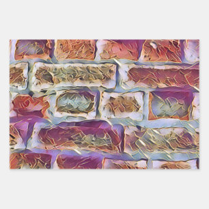 BRICK WALL  WRAPPING PAPER SHEETS