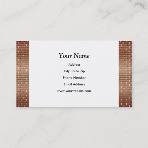 Customizable Brick Walls Business Cards