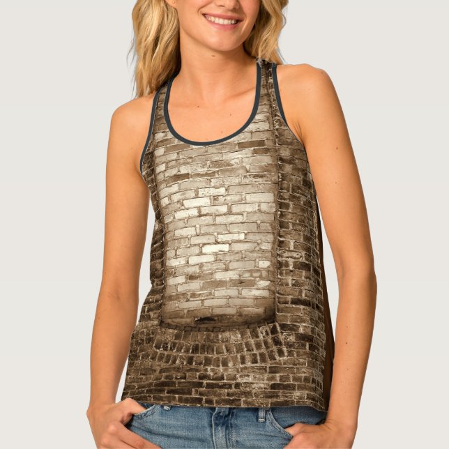 Brick - Wearable Art -  Tank Top (Front)