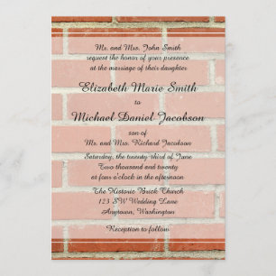 Brick Wedding Invitation