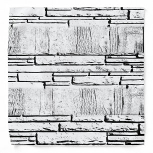 Brick White and Black Bandana