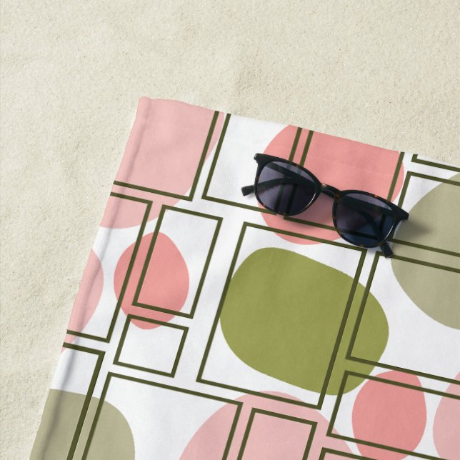 Bricked Blobs  Beach Towel (In Situ)