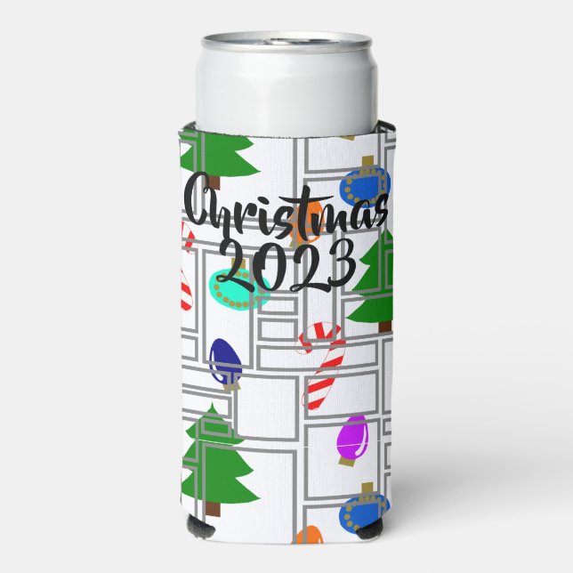Bricked Christmas  Seltzer Can Cooler (Seltzer Front)