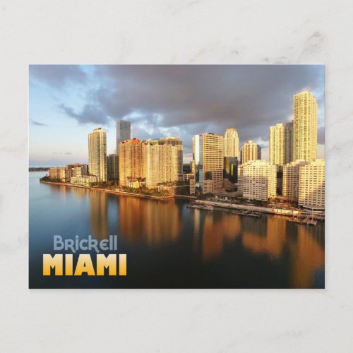 Brickell Skyline in Miami Florida Postcard