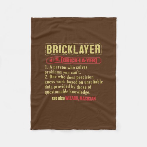 Brickie Bricklaying Construction Bricklayer  Fleece Blanket