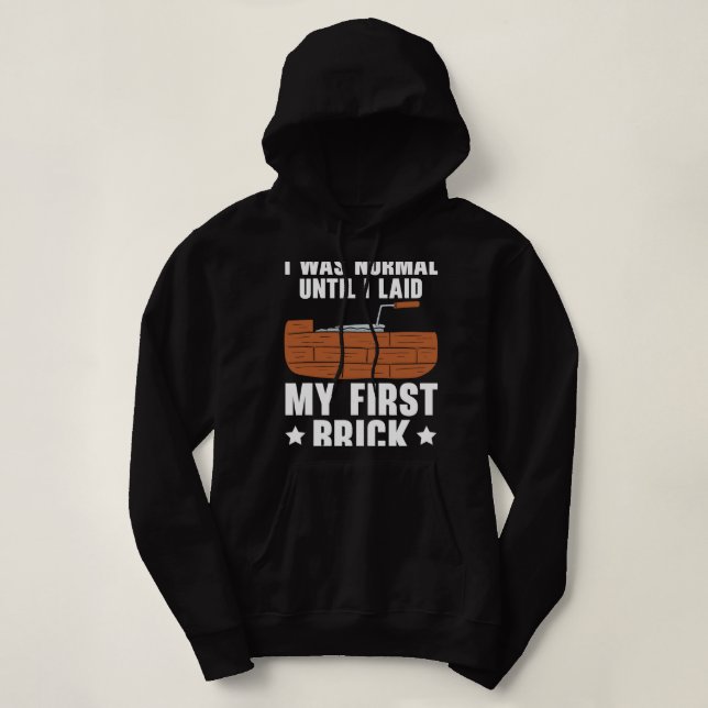 Brickie Bricks Brickmason Construction Worker Bric Hoodie (Design Front)