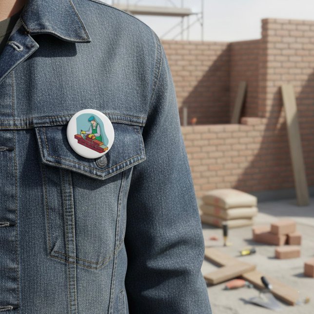 Bricklayer At Work Button (Creator Uploaded)