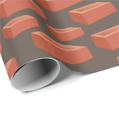 Bricklayer Builder Construction Worker Bricks Wrapping Paper