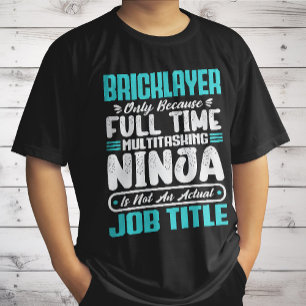 Bricklayer Job Title Profession Funny Builder T-Shirt