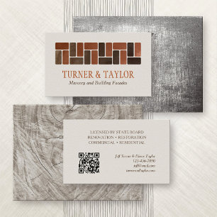 Bricklayer Masonry Contractor Business Card