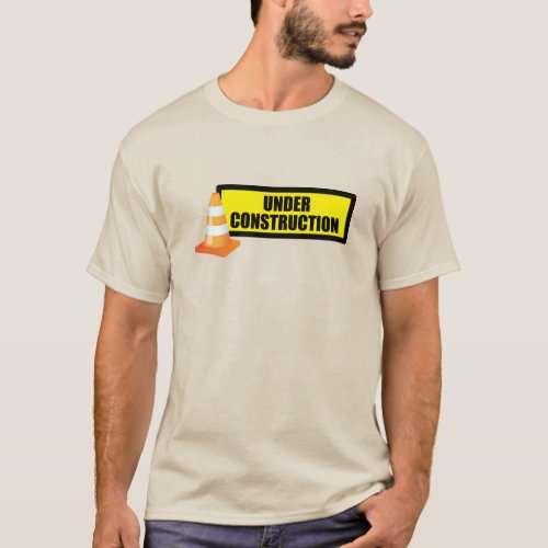 Bricklayer Orange Safety Cone Construction Worker T_Shirt