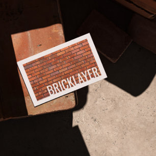 Bricklayer Stone Masonry White Border Card