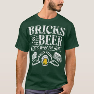 Bricks and Beer Concrete Trowel Bricklayer Gift T-Shirt