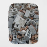[ Thumbnail: Bricks & Blocks Demolition Rubble Debris Baby Burp Cloth ]