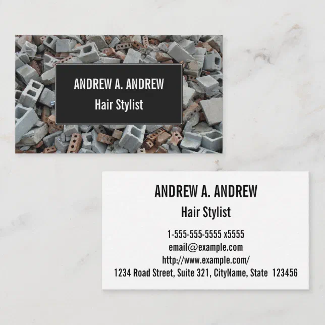 Bricks & Blocks Demolition Rubble Debris Business Card Zazzle