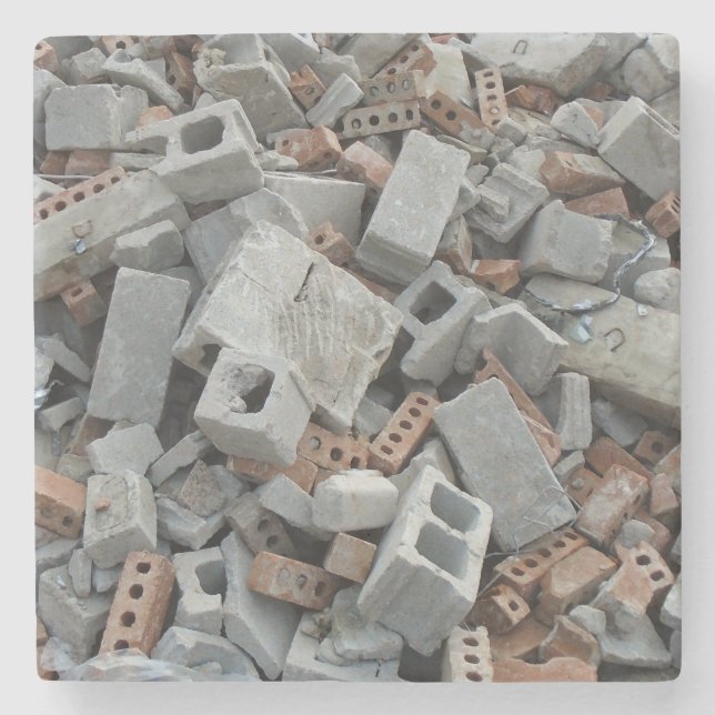 Bricks & Blocks Demolition Rubble Debris Coaster (Front)