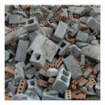 [ Thumbnail: Bricks & Blocks Demolition Rubble Debris Poster ]