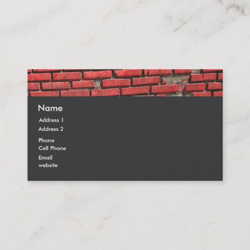 Customizable Bricks Business Card