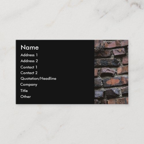 Bricks &amp; Cement or mortar 2 Business Card