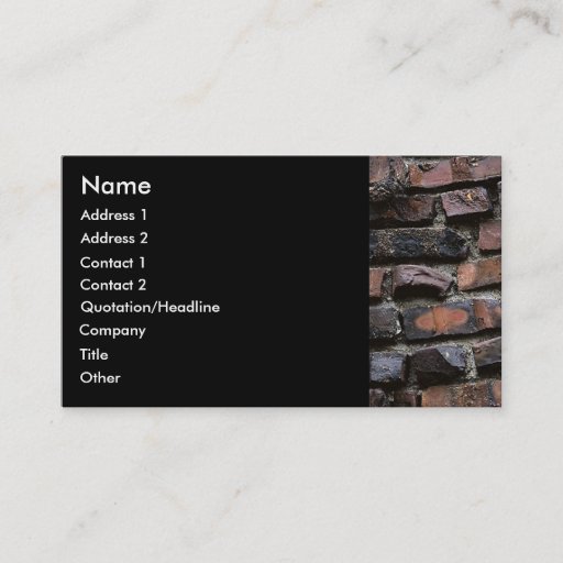 Customizable Bricks & Cement or mortar 2 Business Card