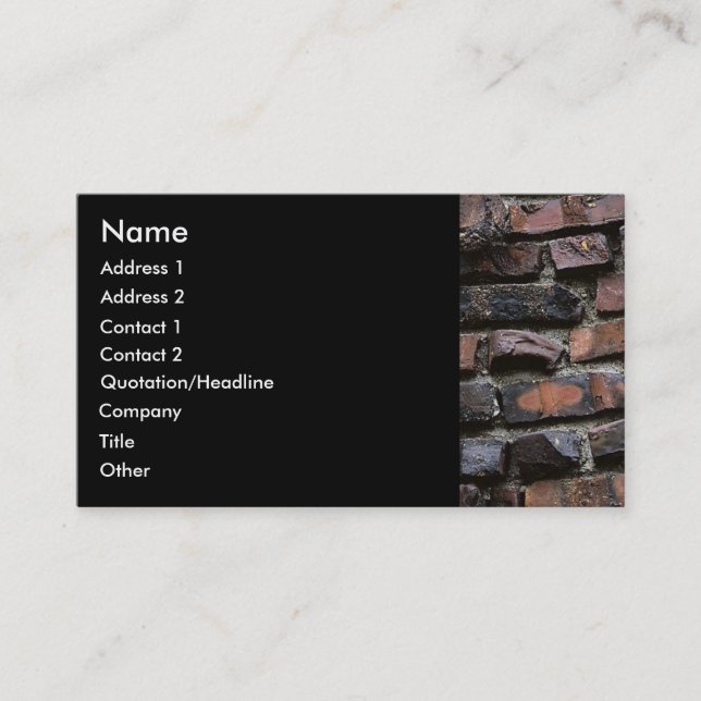 Bricks & Cement or mortar 2 Business Card (Front)